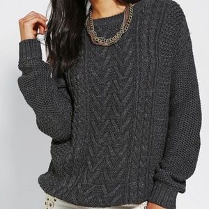 BDG Fall For Cable-Knit Sweater